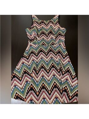 Vintage Lush Multicolor Sleeveless Mini Dress